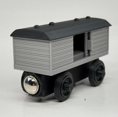 Wooden Railway  Box Car Train Custom Made Thomas Friends Brio