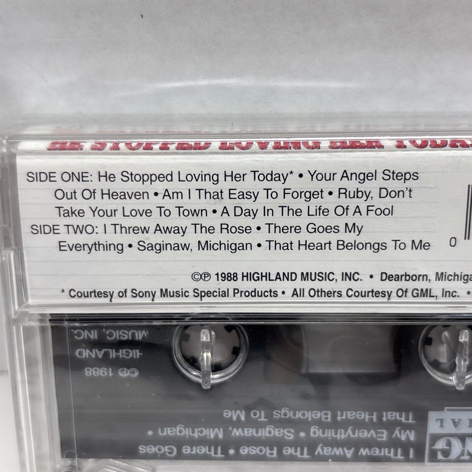GEORGE JONES At His Best (CASSETTE 1988) He Stopped Loving Her Today Sealed - Image 3 of 4
