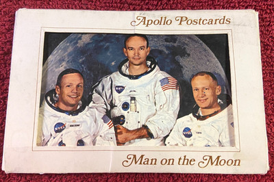 Vintage 1969 Apollo 11 Crew Postcard set of 12 images B19