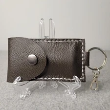 Bic Lighter Keychain Holder Case, Genuine Leather, Snap Closure, Hand Made USA