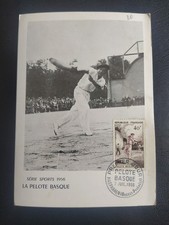 Carte Maximum Timbre N° 1073 Pelote Basque Oblitéré Hasparren 1956