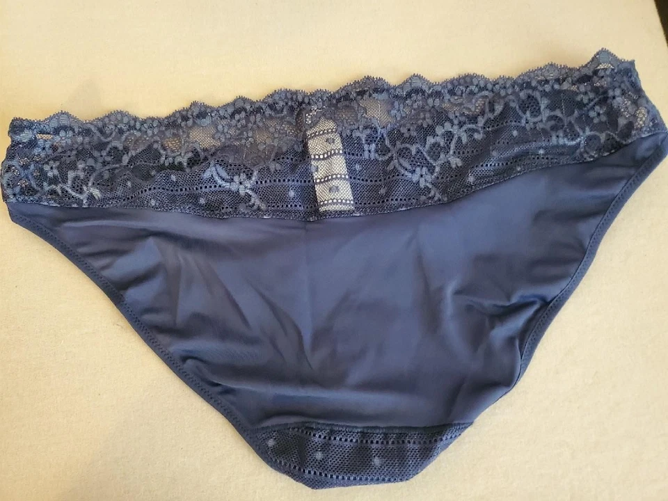 BRAGAS BIKINI CHANTELLE ENCAJE TEXTURIZADO NUEVAS CON ETIQUETAS medianoche 3087 L Foto 2 de 2