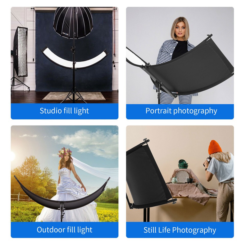 Selens 4 In 1 Curved Reflector Portrait Light Studio Photography ...