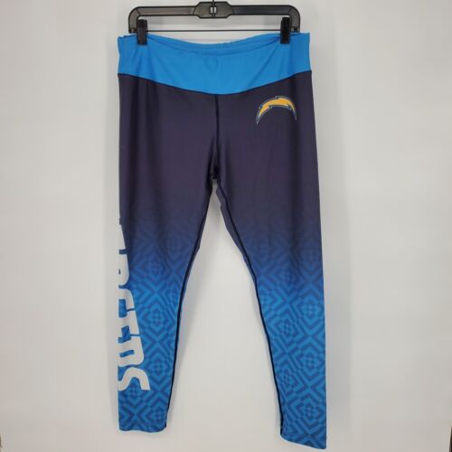 NFL Team Apparel LA Chargers Womens XL Blue Graphic Print Elastic Waistband