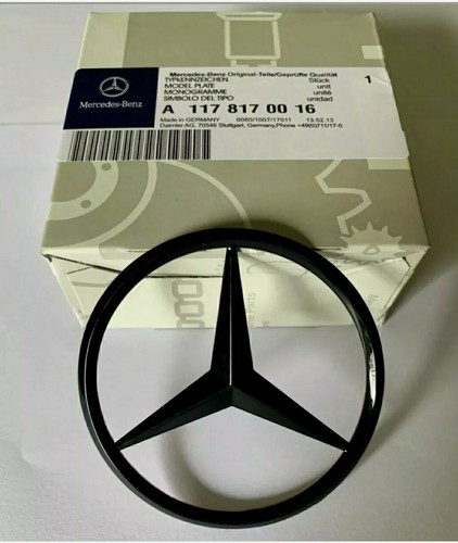 Mercedes CLA W117 C117 Kofferraumdeckel hinten Sternabzeichen GLÄNZEND SCHWARZ, A1178170016 - 2013+ - Bild 6 von 6