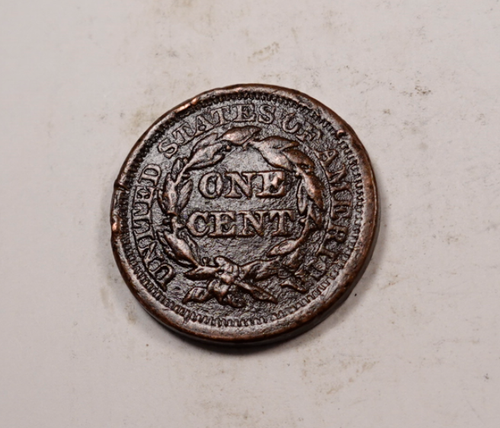 Centavo grande cabello trenzado 1853 * XL222 - Imagen 2 de 2