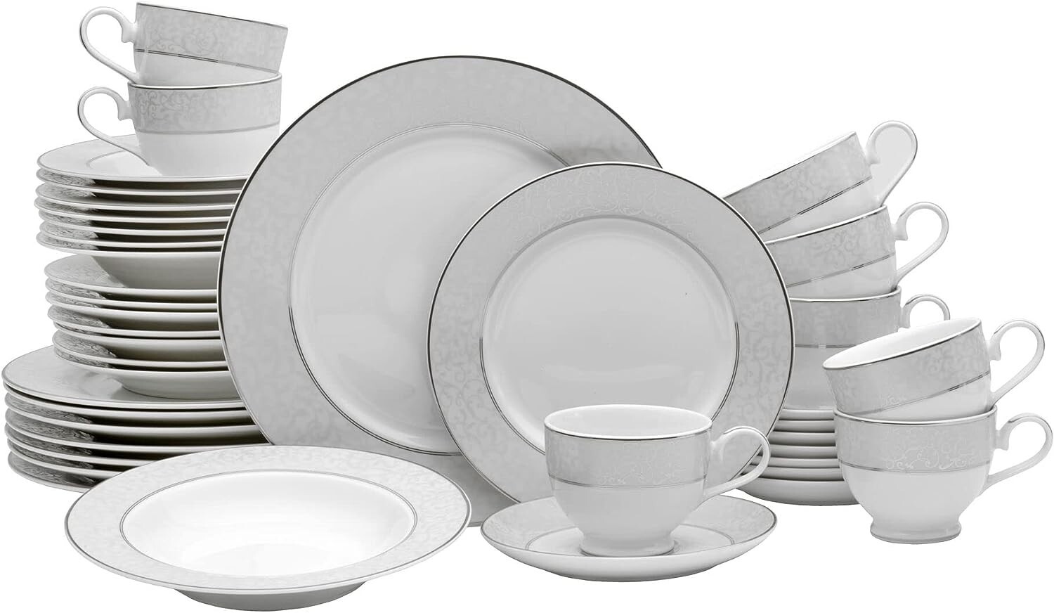 Mikasa 5224232 40-Piece Dinnerware Set, Parchment 40-Piece, 