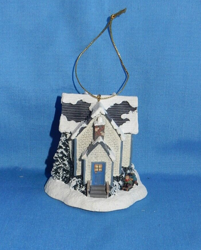 Decorazione natalizia illuminata Bradford Thomas Kinkade 2002 benvenuto sera