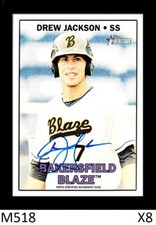 1-2016 TOPPS HERITAGE MINORS REAL ONE AUTO DREW JACKSON DODGERS QTY