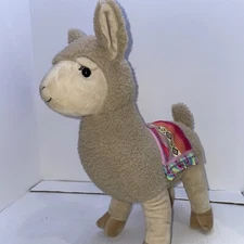 tan llama poncho eyelashes Jumbo  stuffed animal toy 24"
