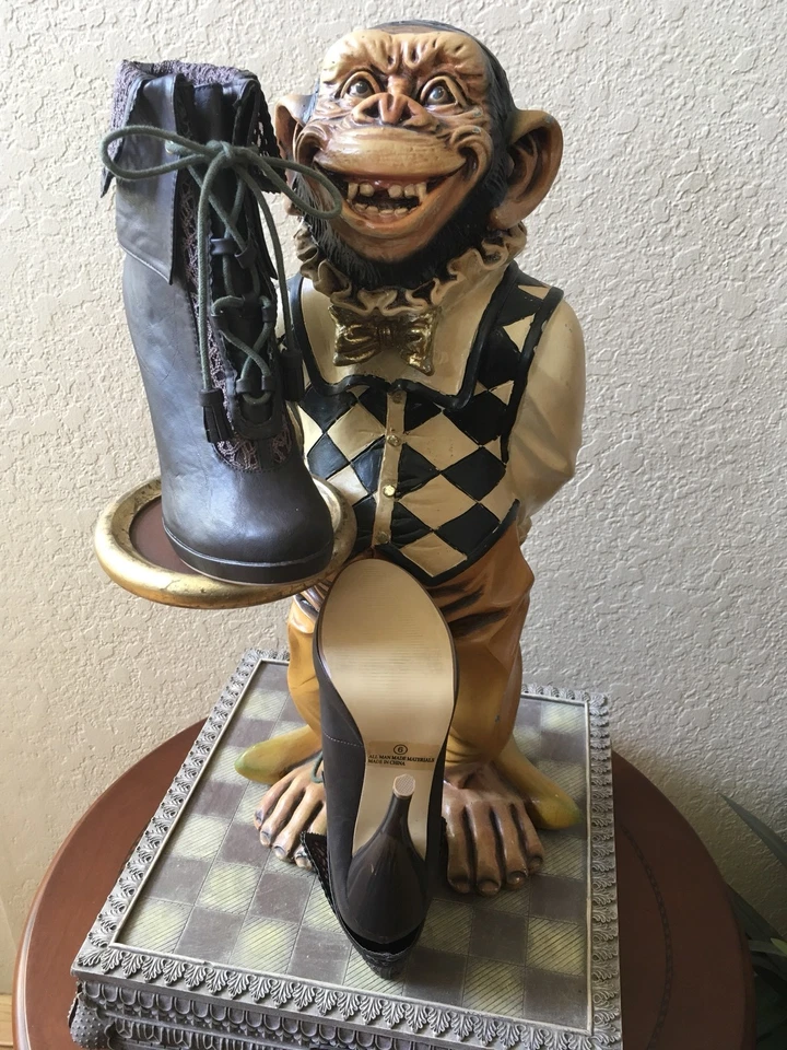 LILIANA 棕色皮革蕾丝连衣裙靴/尺寸 6 * * 全新 — 第 3/4 张图片