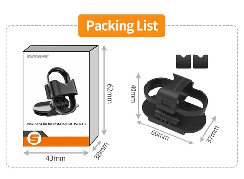 Baseball Hat Clip Mount Baseball Cap Clamp Quick Release for Insta360 GO3/ GO 3S - Picture 15 of 15