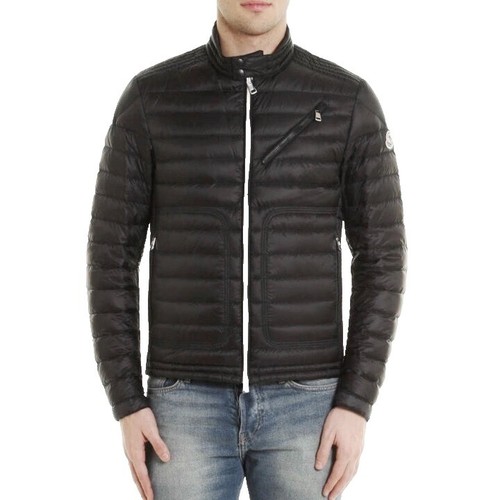 MONCLER BERRIAT Down Jacket with Hood and Zipper Nylon Navy #0