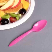 Karat PP Plastic Medium Weight Tea Spoons - Pink - 1,000 ct, U2008 (Pink)