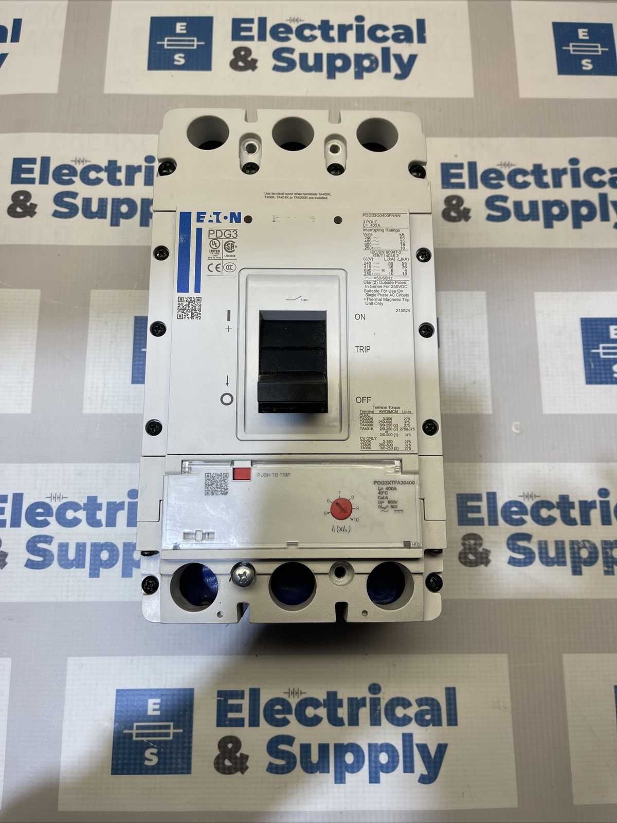 PDG33G0400FNNN EATON POWERDEFENSE 3 POLE 400A W/ PDG3XTFA30400 400