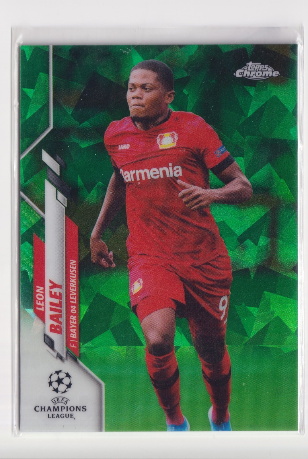 2019-20 Topps Chrome UCL Sapphire Edition Green Refractor /75 Leon Bailey #77