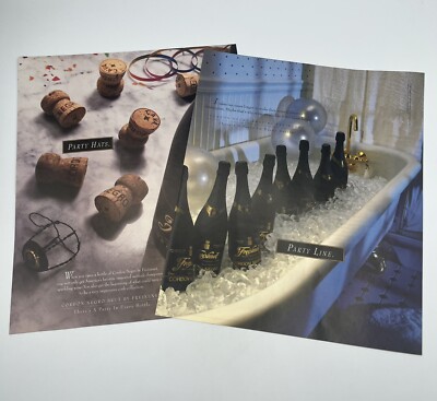 1995 Freixenet Cordon Negro Brut Sparkling Wine Print Ads 8.5''x11'' 2 ad lot