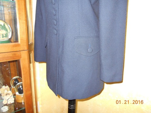 CHAQUETA VINTAGE SASSON NEW YORK PARIS AZUL MARINO TALLA 4 ASPECTO CLÁSICO USADA EN EXCELENTE ESTADO... - Imagen 2 de 6