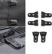 Car Hood Hinge Trim & Door Hinge Decor Cover for 2-Door Jeep Wrangler JL JT 18+