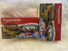 Celestial Seasonings Peppermint Herbal Tea Caffeine Free 20 Count Each (2 Pack)