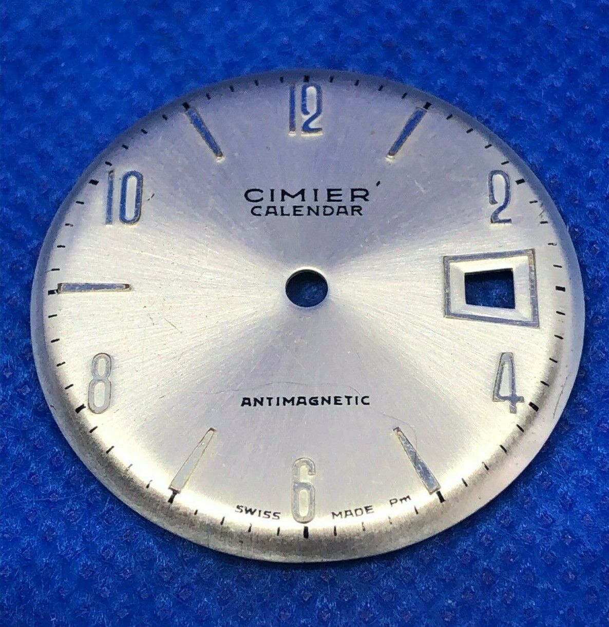 ANCIEN Cadran montre Zifferblatt Watch Dial CIMIER CALENDAR ANTIMAGNETIC Suisse