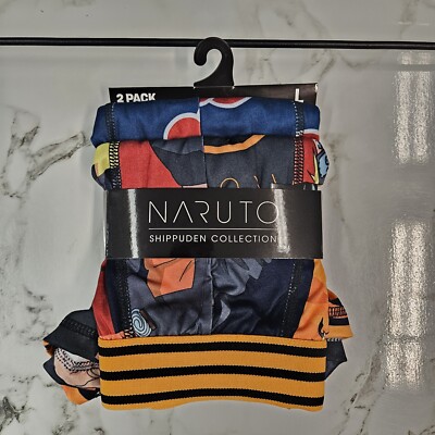 2 Pack Naruto Boxer Brief Size Large 36-38 in Anime Shippuden Collection NWT