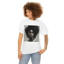 Bold Black Woman: AI Art Unisex Heavy Cotton Tee 47