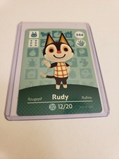 Rudy  344 Animal Crossing Amiibo Card AUTHENTIC Series 4 NEW NEVER SCANNED 