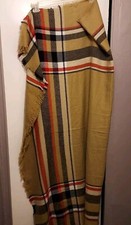 Large 56" sq. Classic Plaid Camel/Red/Black Womens Scarf/Wrap