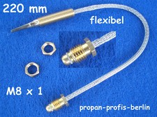 Thermoelement Thermofühler 220 mm M8x1 flexibel für Zündsicherung mit 2 Muttern