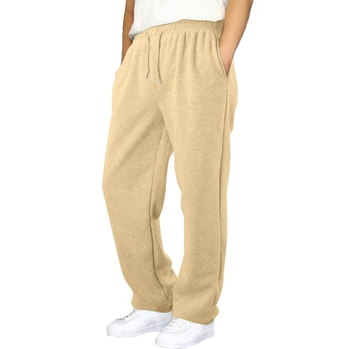 Herren Fleece gefütterte Jogginghose weites gerades Bein Hose unten Sweatpants Jogger - Bild 20 von 54