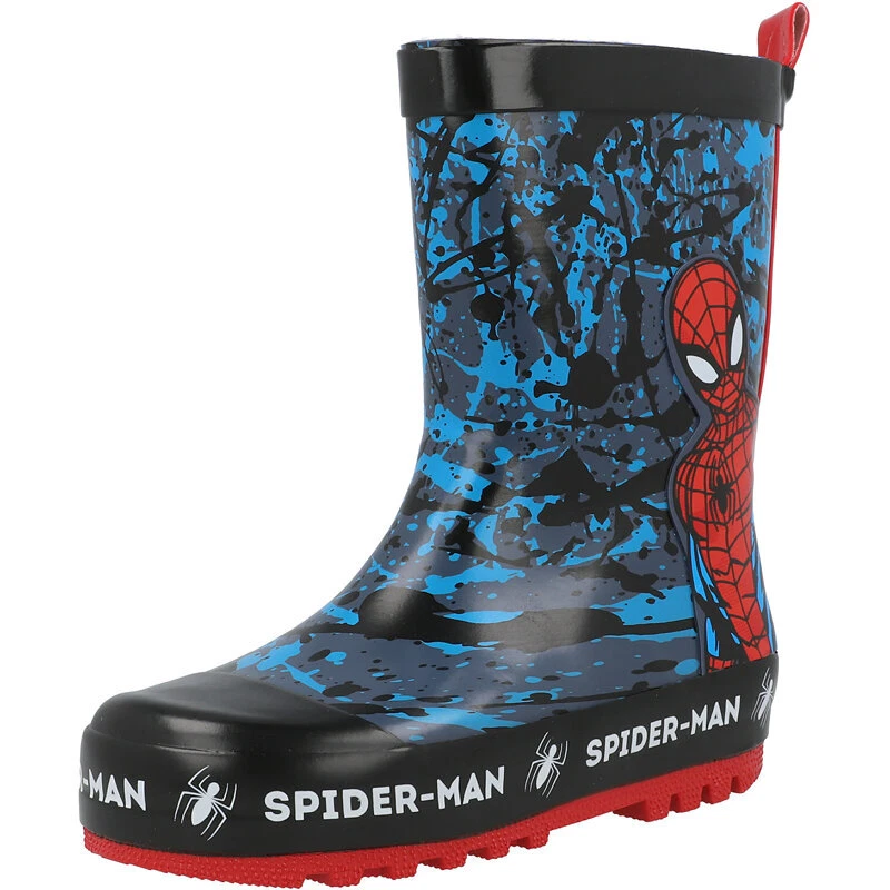 Spider-Man Wellies Black/Red PVC Wellingtons Boots | eBay