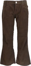 Mens Vintage 60s 70s Retro Brown Bootcut Flared Cords