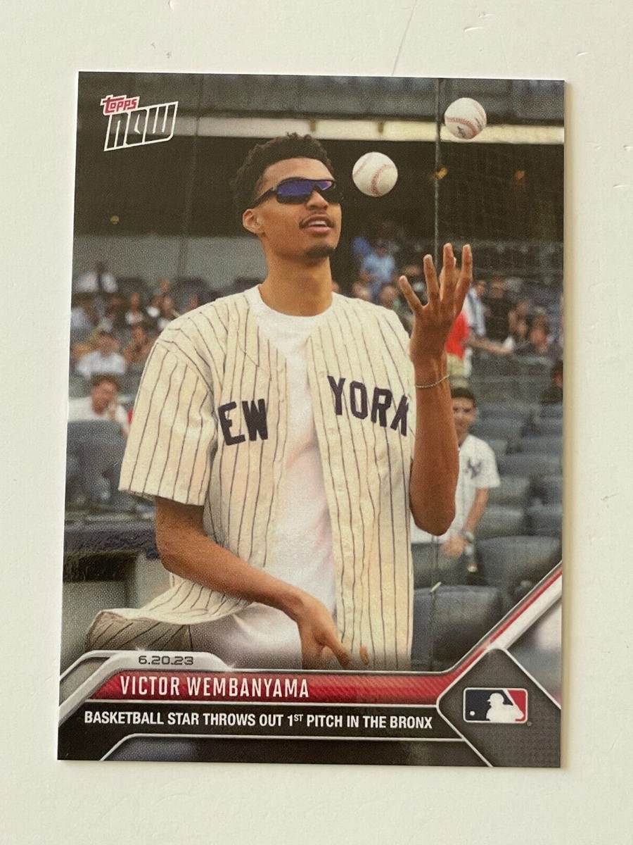 2023 Topps Now 472 Victor Wembanyama WEMBY Spurs NBA RC on Yankees
