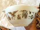Pyrex EARLY AMERICAN 441 1 1/2 PT Mixing  BOWL White