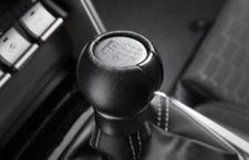 Genuine Toyota GR 86 Manual Shift Knob Leather & Brushed Black Stainless