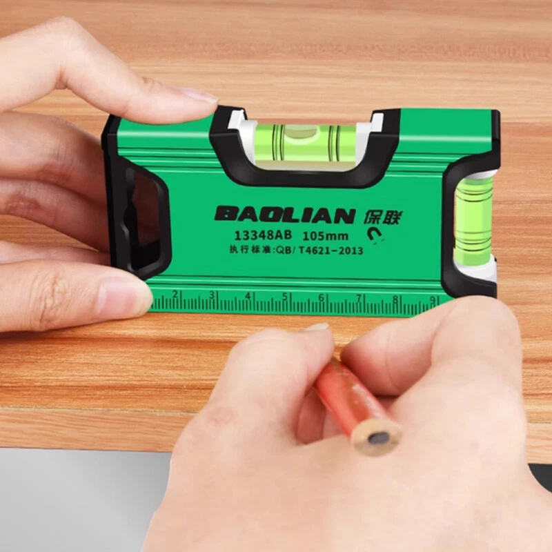 Magnetic Bubble Levels Digital Level Ruler Mini Spirits Level DIY Tool Alu Alloy - Image 2 of 4