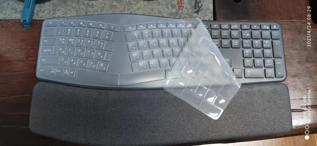 Clear Silicone Keyboard Protector Cover Guard for Logitech ERGO