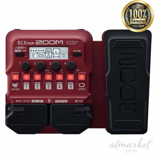ZOOM bass multieffects processor B1X FOUR Red Amplifier Looper Drum