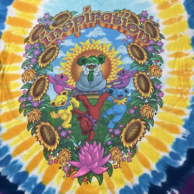 Vintage Grateful Dead Liquid Blue Inspiration Tie Dye T Shirt M | eBay