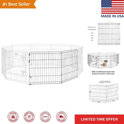 Universal Pet Playpen Extension Kit Fits 24-Inch Dog Pens Sq Ft of  Space