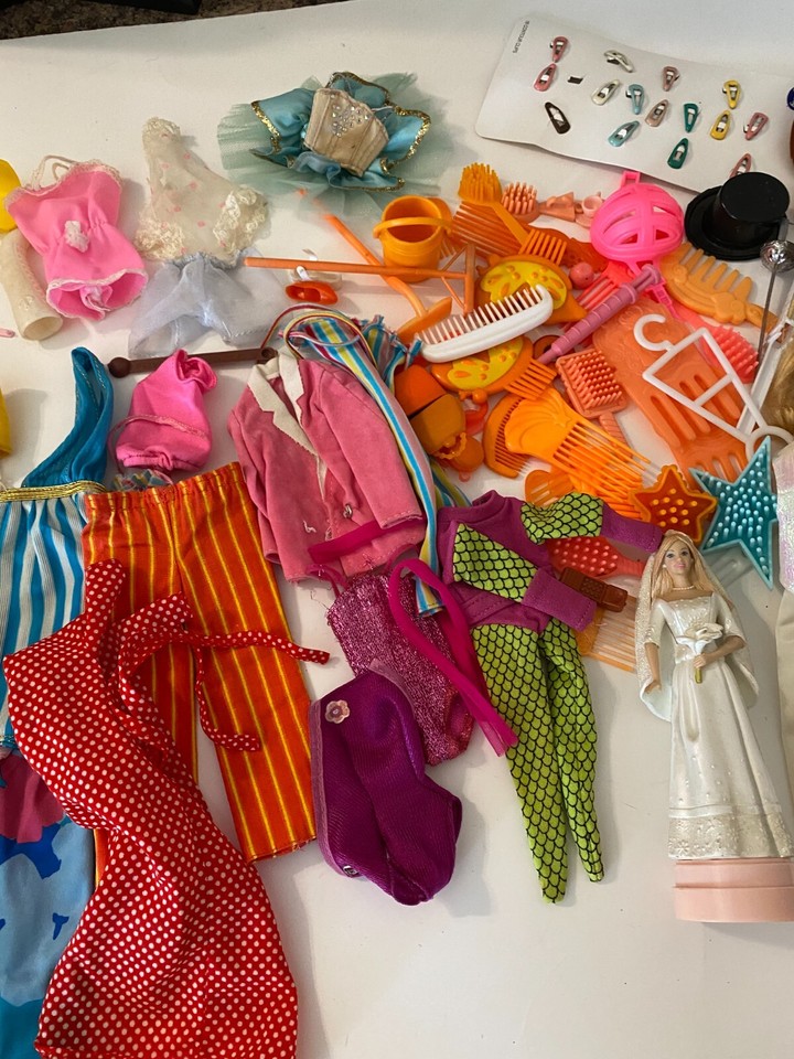 Lot of Misc. Vintage Barbie Clothes, Bags, Carrying Case and Dolls eBay