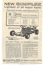1961 Simplex Go Cart Advertisement New Orleans, LA