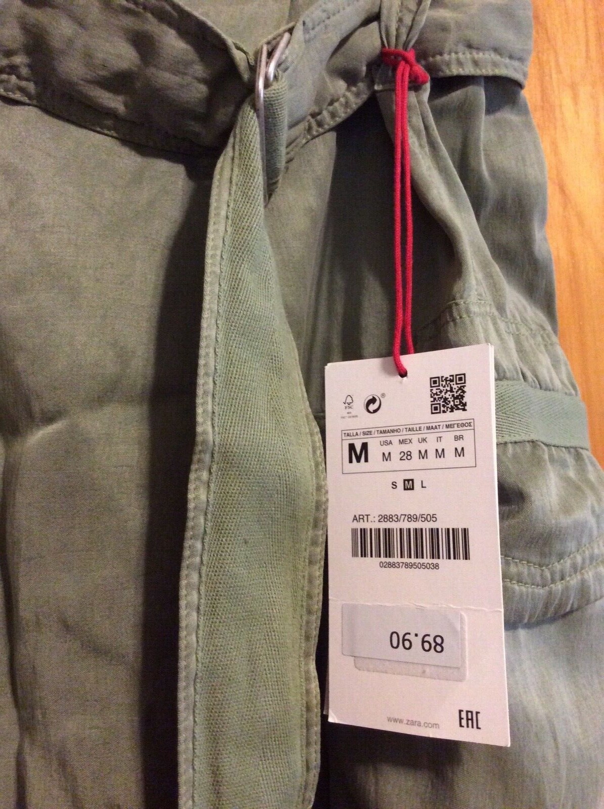 Zara SRPLS Cargo Skirt Medium NWT Sold Out image 6
