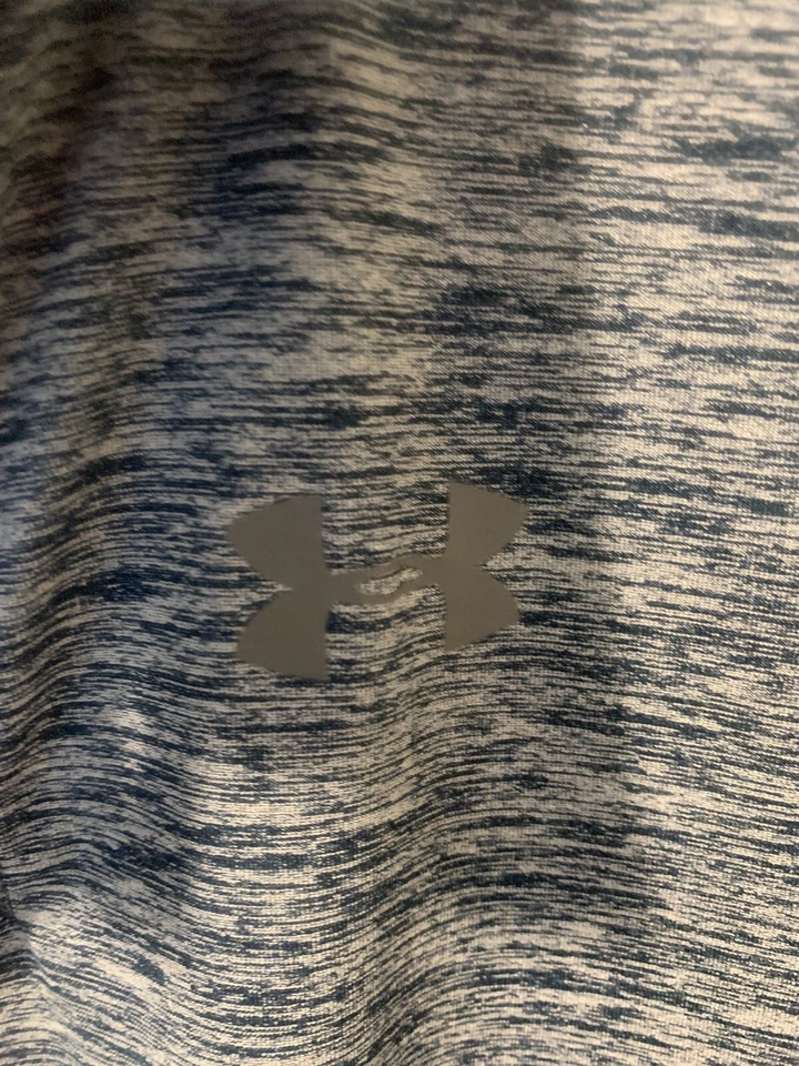 Polo YLG Under Armour Heatgear azul jaspeado/gris para niños Foto 4 de 4