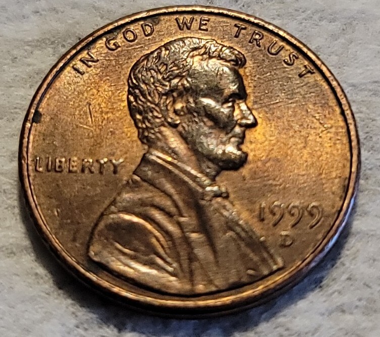 1999 D U.S. Penny Lincoln Cent Double Die Reverse See Pictures #25