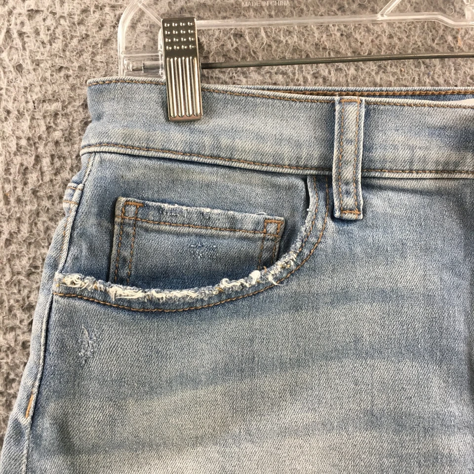 Pantalones Cortos Pink Victorias Secret Corte Para Mujer 10 (Real 31x2) Azul Denim Tiro Alto Foto 2 de 4