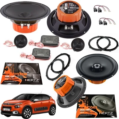 Kit 6 Casse Altoparlanti HERTZ DSK+DCX 165.3 ANT+POST per CITROEN C3 III da2016