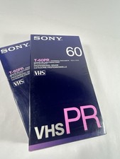 Sony T60PR VHS Professional Videocassette Lot of 2 New Sealed