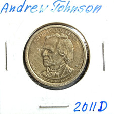 2011 D ANDREW JOHNSON Dollar Coin - circulated